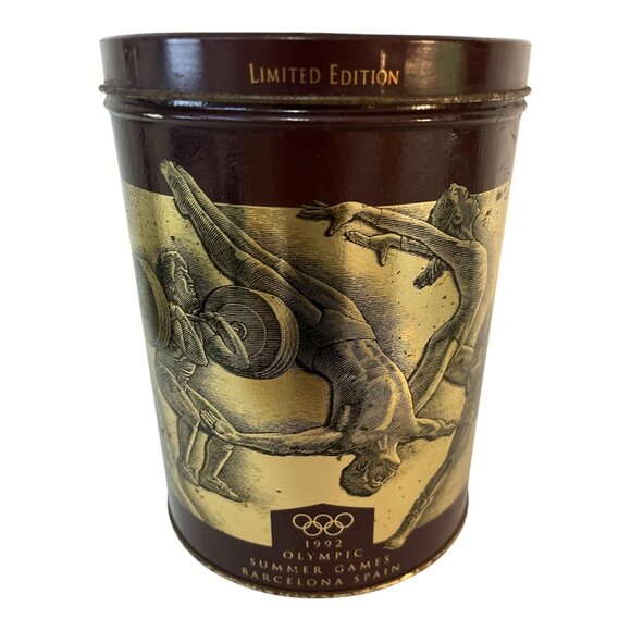 1992 Uncle Ben’s Rice Tin – Olympic Games Barcelona Limited Edition Vintage Cani - Picture 1 of 7